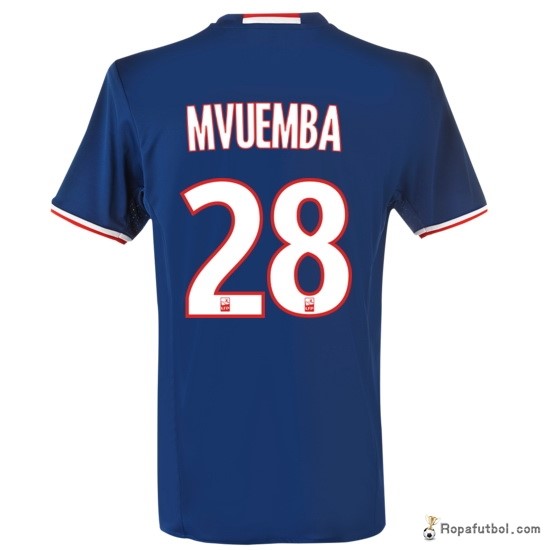 Camiseta Lyon Replica Segunda Ropa Mvuemba 2016/17 Azul